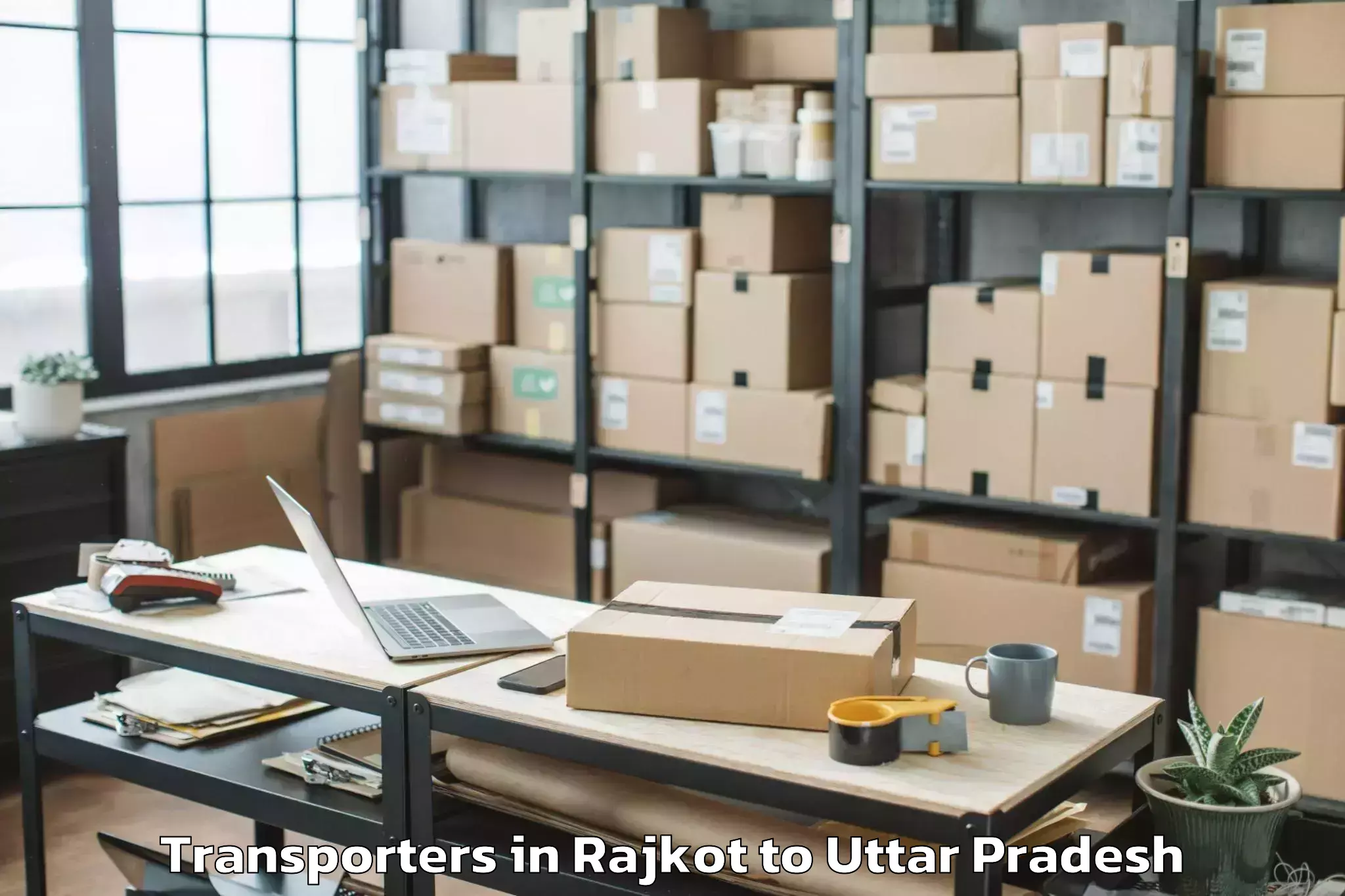 Book Rajkot to Gunnaur Transporters Online